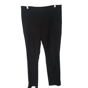 IZOD Golf Pants Mens 32x32 Black Slim Fit Performance Polyester Flat Front Tech